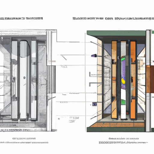 An image showing the internal structure of a bullet proof door, displaying various layers of protective materials.